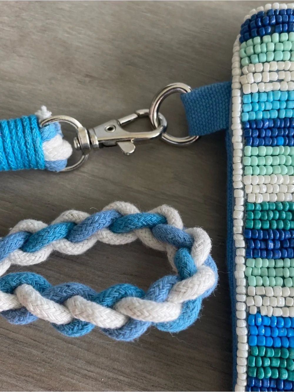 Beaded wristlet